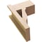 Ekena Millwork 8-in W x 14-in D x 22-in H Funston Block Rough Cedar Woodgrain TimberThane Outlooker, Primed Tan OUTUR080X14X22FST44RCPR - alternate 3